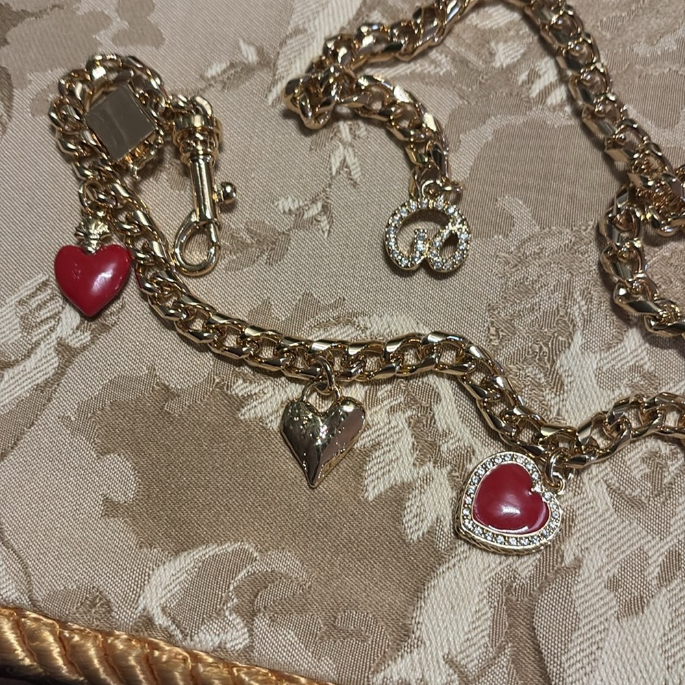 St. John Gold and Red Ornate Belt